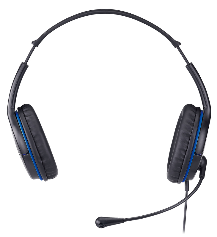 Genius HS-400A Over the Ear Headphones with Mic, Blue